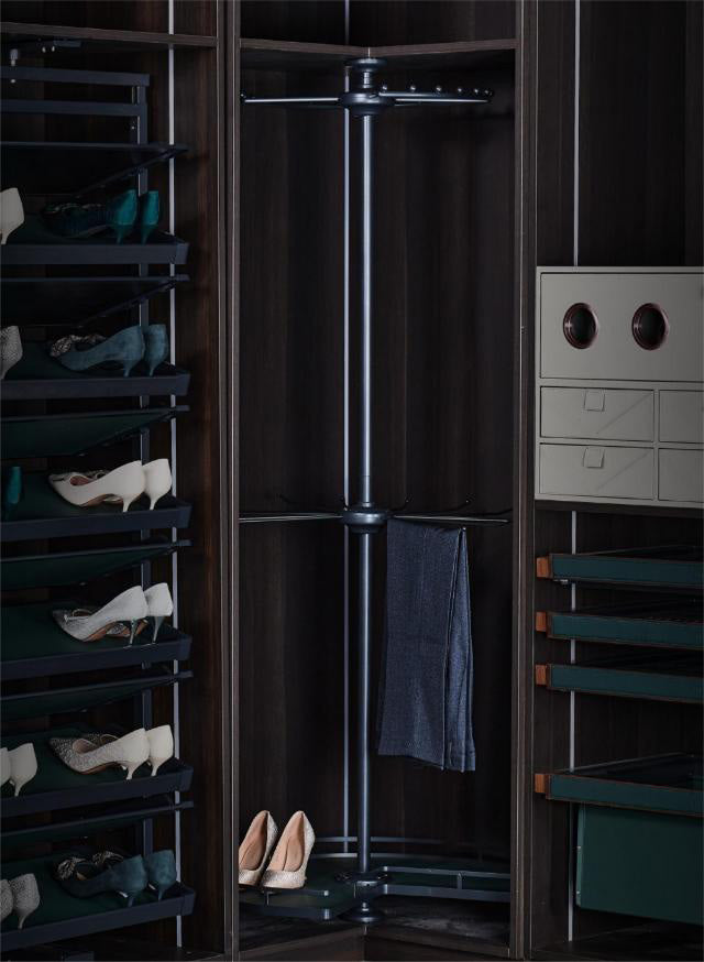 Three layer corner clothes henges 80cm