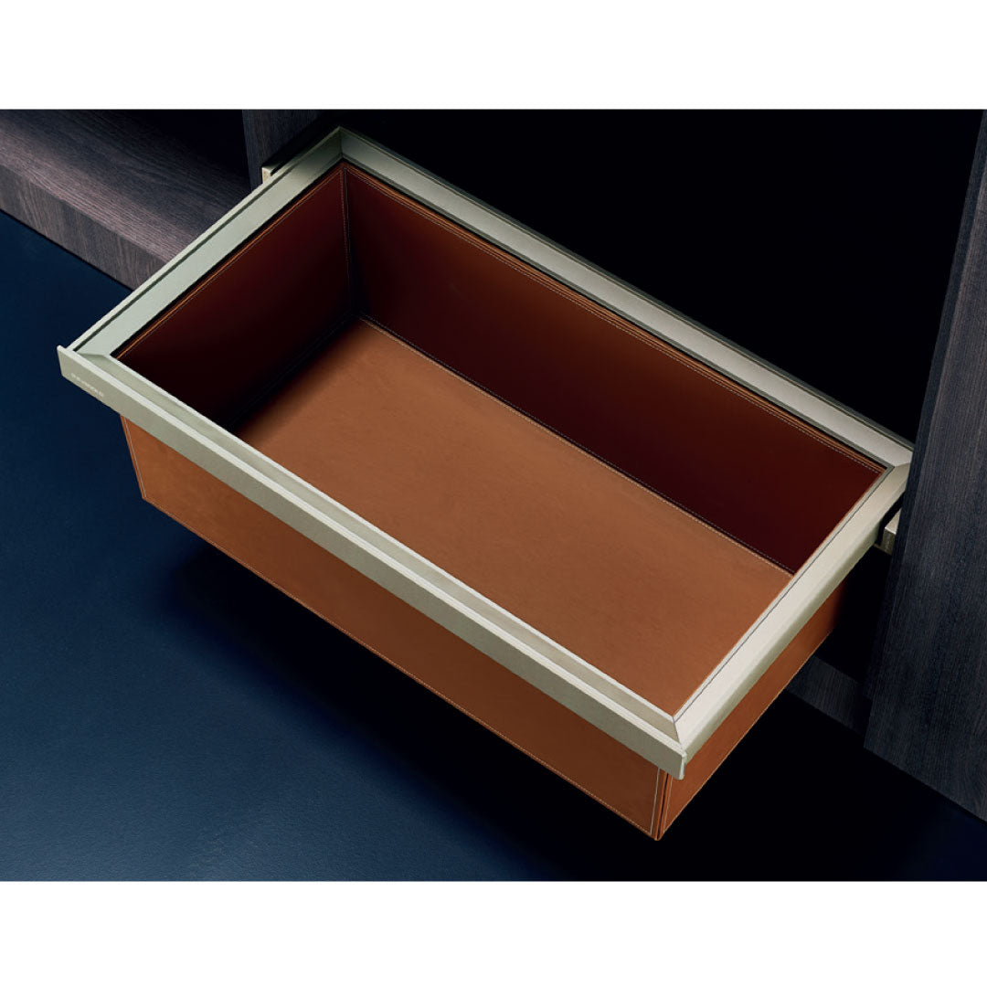 LEATHER CLOTHES BASKET