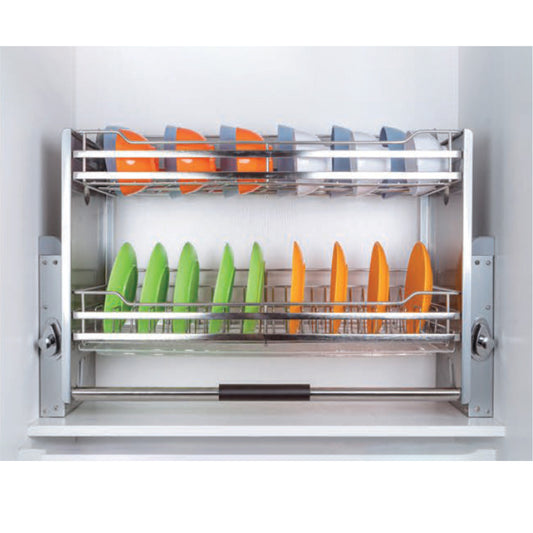 ELEVATOR DISH RACK IRON CHROME